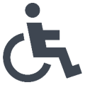 A picture of an image with the symbol for handicapped.